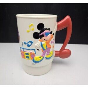 Mickey Mouse Disney World on Ice 3D Mug Cup Plastic Kenneth Feld 20 oz Vintage